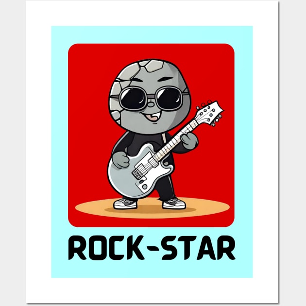 Rock-Star | Rock Pun Wall Art by Allthingspunny